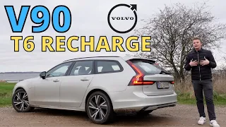 Nu i FORBEDRET PHEV udgave med længere rækkevidde! Volvo V90 T6 Recharge TEST