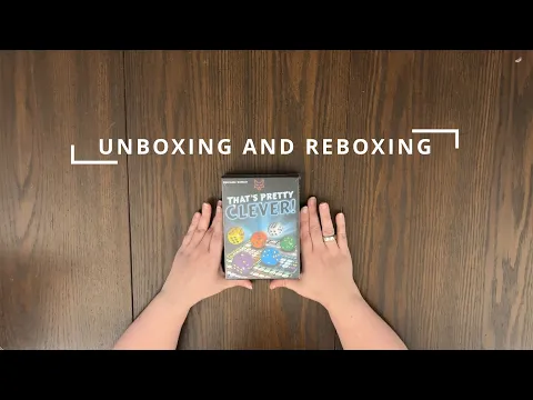 That's Pretty Clever - Dice Board Game Unboxing & Reboxing - See What's In The Box