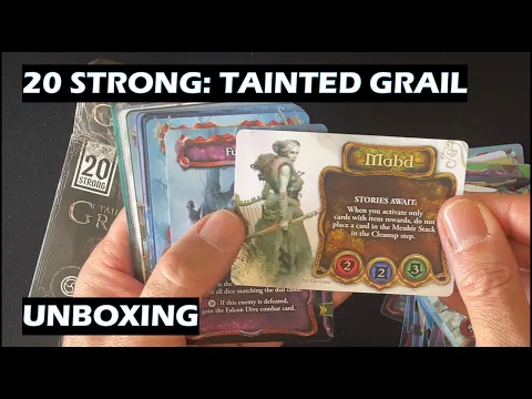 Unboxing Tainted Grail 20 Strong board game