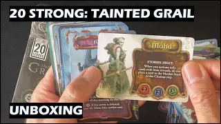 Unboxing Tainted Grail 20 Strong board game