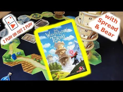 The Wandering Towers 2 Player Live Game play through with Spread & Bear Boardgame unintentional ASMR