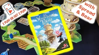 The Wandering Towers 2 Player Live Game play through with Spread & Bear Boardgame unintentional ASMR