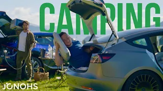 Urlaub im E-Auto so geht's! Camping im Tesla Model 3 oder Vehicle to Load im Kia EV6?