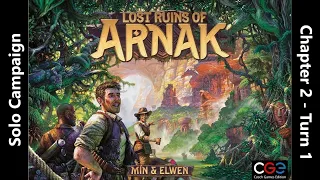 The Lost Ruins of Arnak - Solo Campaign - Chapter 2 - Turn 1
