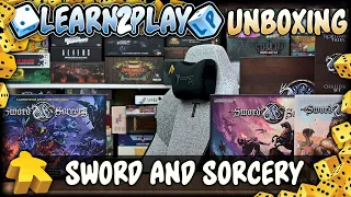 Learn to Play Presents: unboxing Sword and Sorcery Kickstarter