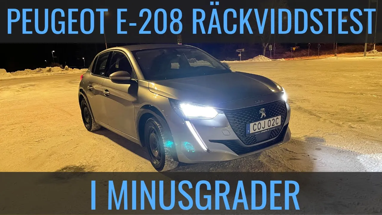 Peugeot e-208 räckviddstest i -9 | Elbilsmagasinet