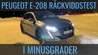 Peugeot e-208 räckviddstest i -9 | Elbilsmagasinet
