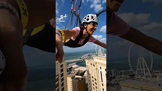 The World's Longest Zipline! 🫣 #zipline #experience #dubai
