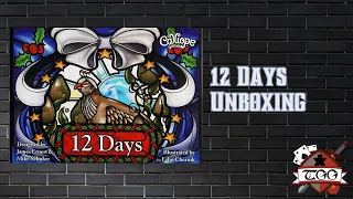 12 Days Board Game Unboxing | Festive Family Card Game Components & Holiday Fun