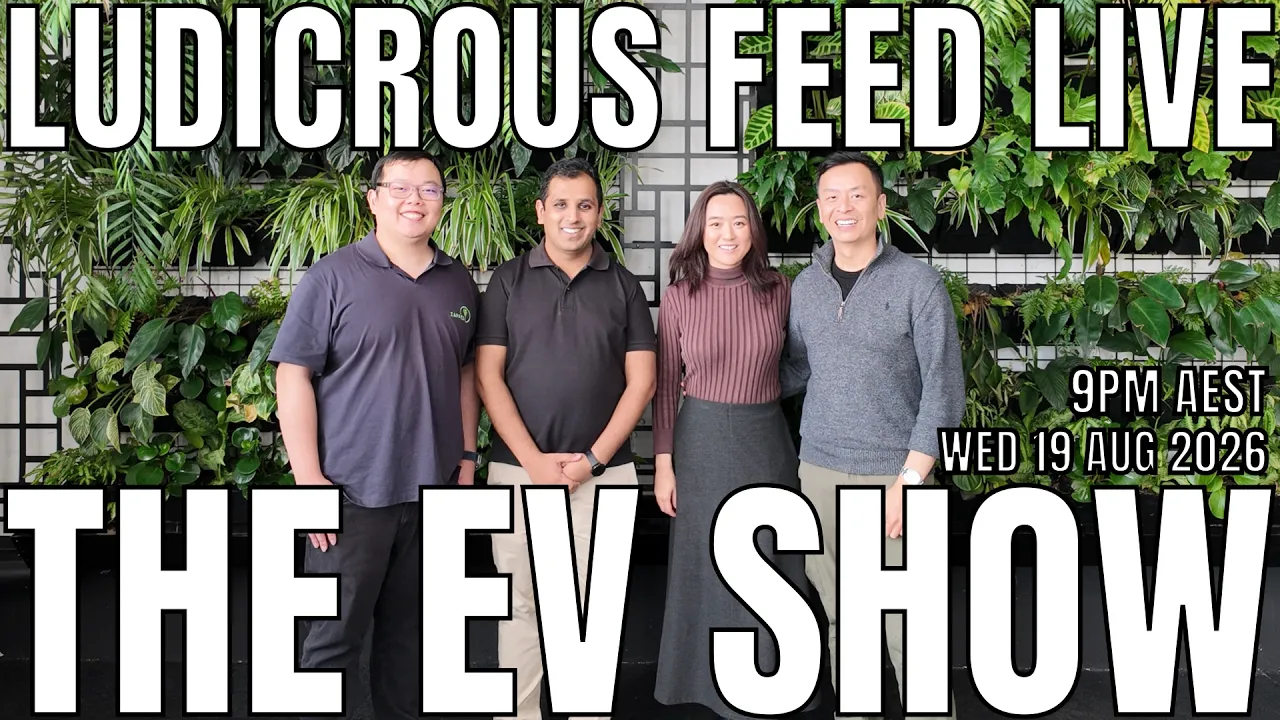 The EV Show by Ludicrous Feed on Wednesday Nights! | Wed 19 Aug 2026