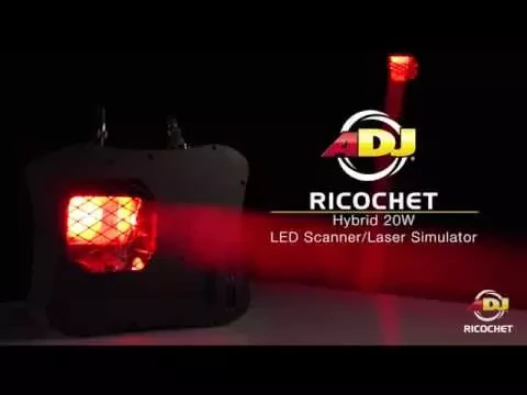 Product video thumbnail for ADJ American DJ Ricochet 20-Watt LED DMX Scanner &amp; Laser