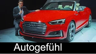 Audi S5 Cabriolet REVIEW Premiere new neu A5 Convertible 2017/2018 - Autogefühl