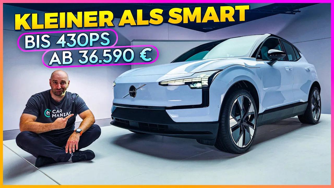 Volvo eX30: Kleiner als Smart - Stärker als Porsche 718 Spyder