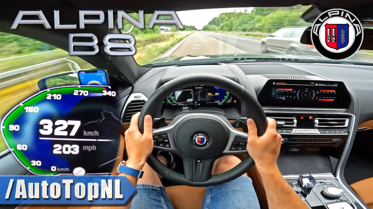 2022 ALPINA B8 *327KM/H* TOP SPEED POV on AUTOBAHN by AutoTopNL