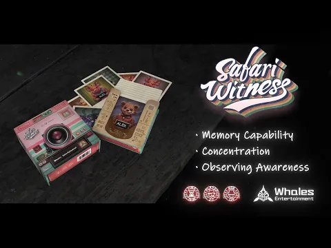Safari Witness—Polaroid-like Memory Matching Board Game for Family and Friends | 2-7 Players, 12+