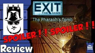 EXIT: The Game - The Pharaoh's Tomb SPOILER Review - with Tom Vasel