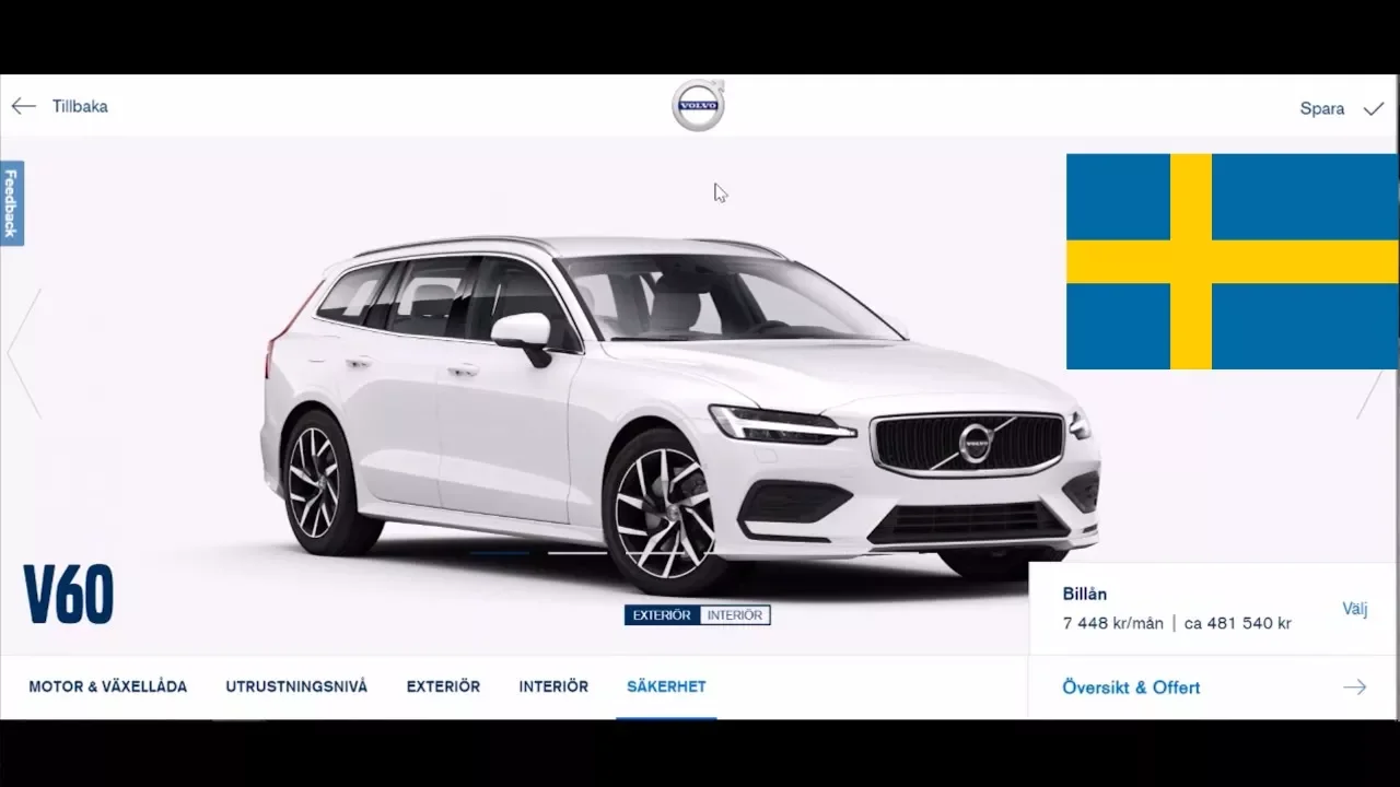 Let's Configure a 2019 Volvo V60 in the Swedish Configurator!