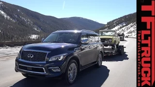 2015 Infiniti QX80 takes on the Grueling Ike Gauntlet Towing Test Review