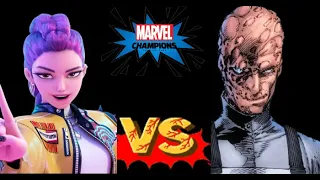 The song we COULD write: Marvel Champions Custom Content Huntrix (technically Rumi) vs Professor Ivo