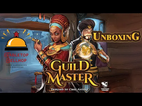 UNBOXING Guild Master a cutthroat board game for up to four about managing an adventuring guild.