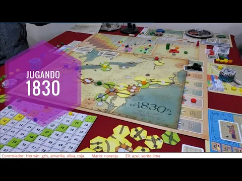 Partida completa de juego de mesa 1830 a 4 jugadores