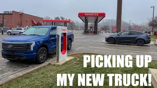 Model Y and F150 Lightning Road Trip! 14 Hours On The Road Picking Up My F150 Lightning in Virginia