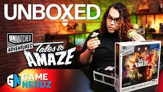 Amazing Minis, Cards, Gameplay inside Unmatched Adventures: Tales to Amaze