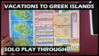 Vacations to Greek Islands solo play through PnP board game