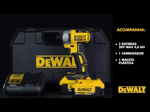 Chave de Impacto a Bateria Dewalt com Maleta, Carregador e 2 Baterias 20V 1/4" DCF887M2-BR 127V