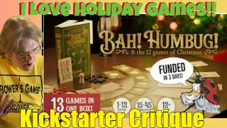 Bah Humbug and the 12 Games of Christmas - Kickstarter Critique Review