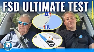1,100 Mile Tesla FSD Test Driving From Florida To New Jersey