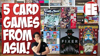 ✨ 5 Card Games From Asia! ✨ Call of Yeti, Slaughter the Dragon, Kabuki Tricks, Fixer & On Stage
