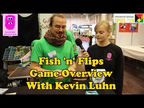 Fish 'n' Flips, Game Overview With Kevin Luhn at Spiel'19 (#spiel19, #fishnflips, Board game)