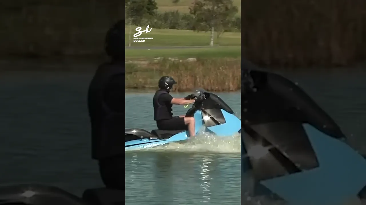 Float like a boat, ride like a bike! 🏍️ #amphibious #motorbike #boat