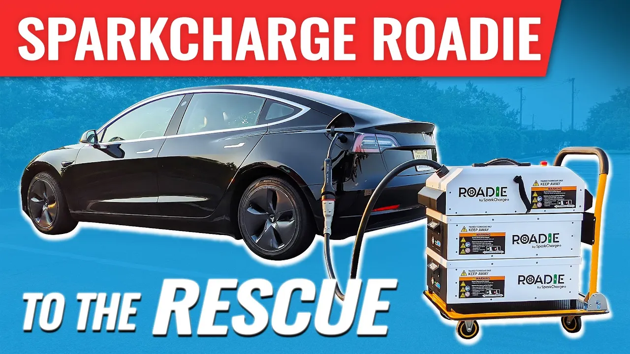 SparkCharge Roadie Saves a Stranded Tesla Model 3