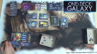 Partida de demostración a One Deck Galaxy (Plumplim / Botanists vs The Hungry Nebula)