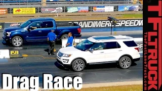 2016 Ford F-150 vs Explorer: Truck vs. SUV Twin Turbo Mashup Review