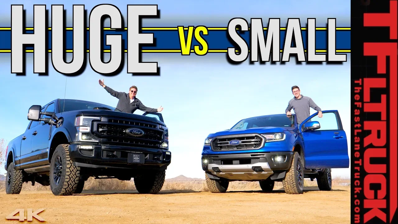 Does Size Really Matter?  We Compare The New 2020 Ford F-250 Tremor to The Ford Ranger FX4 Pickup!