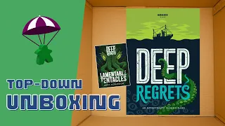 Deep Regrets: An Unfortunate Fishing Game Unboxing (4K) // With Lamentable Tentacles Expansion