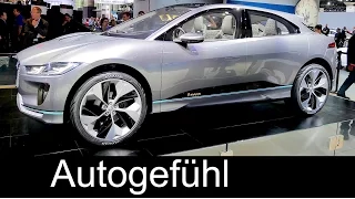 Jaguar i-PACE EV SUV review motor show L.A. walkaround 500 km range