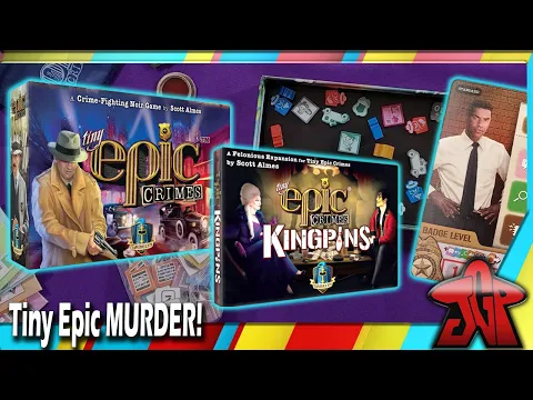 Tiny Epic Crimes Deluxe Edition unboxing and overview with Kingpins and Crooked Capos