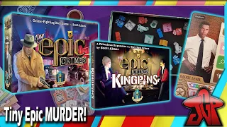 Tiny Epic Crimes Deluxe Edition unboxing and overview with Kingpins and Crooked Capos