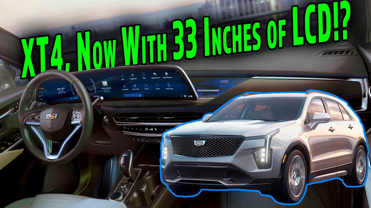 The 2024 Cadillac XT4 Has A Gigantic 33-Inch LCD in the Dash!