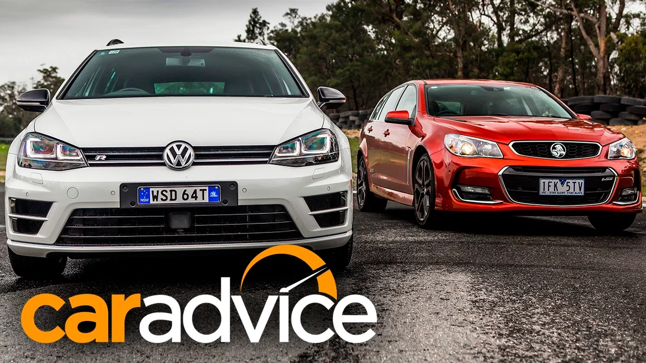 2016 Holden Commodore SS-V Redline v Volkswagen Golf R Review : Wagon track and drag battle