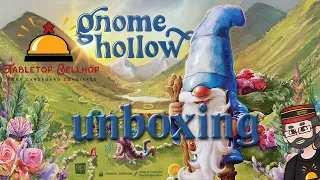 Unboxing Gnome Hollow, A strategic board game about building mushroom rings and trading for trinkets