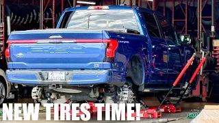My F150 Lightning Gets New Tires! Installing Nokian One HT Tires & Comparing To Original Tires