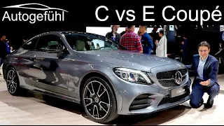 Mercedes C-Class Coupe vs E-Class Coupé comparison REVIEW Facelift 2019 C300 E53 AMG C-Klasse NYIAS