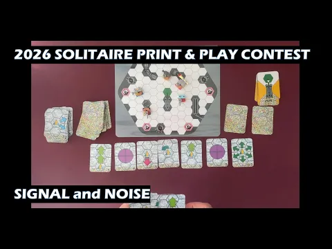 Signal and Noise board game play through BGG Solitaire PnP Contest