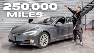 My Friend Bought A $9,000 Tesla Model S Raven w/ 250,000 Miles