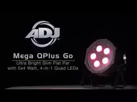 Product video thumbnail for ADJ American DJ Mega QPlus Go Battery Powered RGB Plus UV LED Light